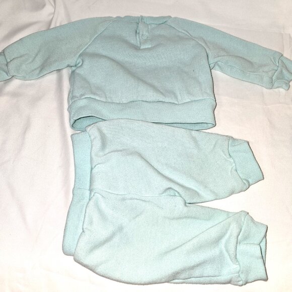 Longsleeve light teal shirt & pants, Minnie Mouse, size 0-3M, Disney Baby - Picture 6 of 8